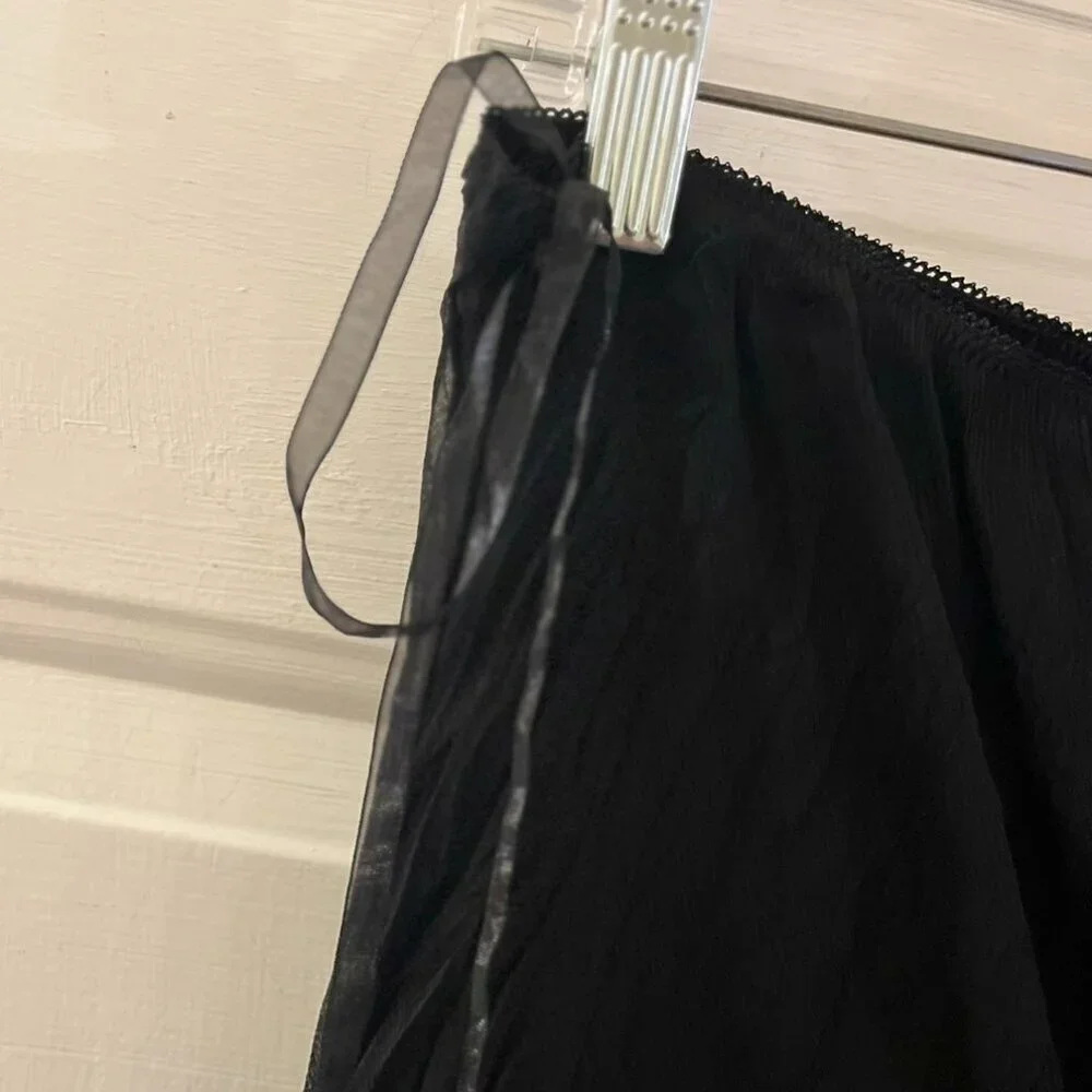 Linq Los Angeles Woman's 100% Silk Tiered Skirt Sz Lr